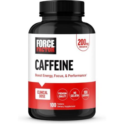 Force Factor Caffeine 200 mg 100 Tablets