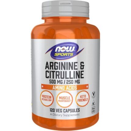 NOW Foods Arginine & Citrulline 120 Veg Capsules