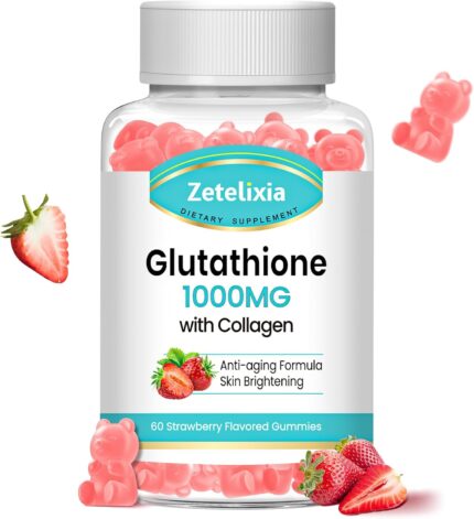 Zetelixia Glutathione 1,000mg with Collagen 60 strawberry gummies