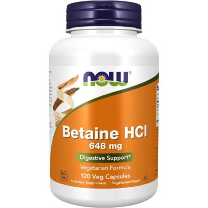NOW Foods Betaine HCl 648 mg 120 Capsules
