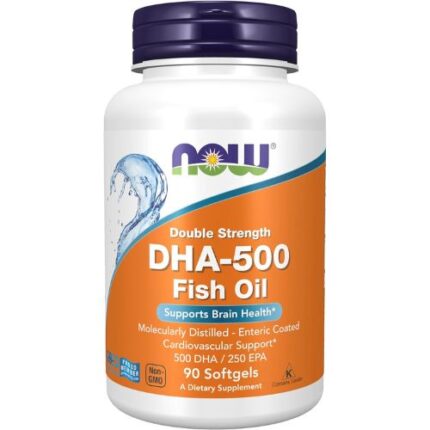 NOW Foods, Double Strength DHA-500 Fish Oil 90 Softgels