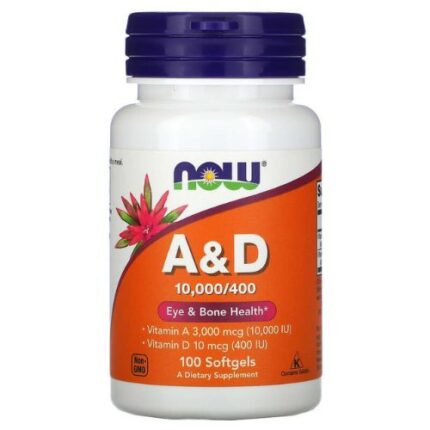 Now Foods Vitamin A & D 10000/400 100 Softgels