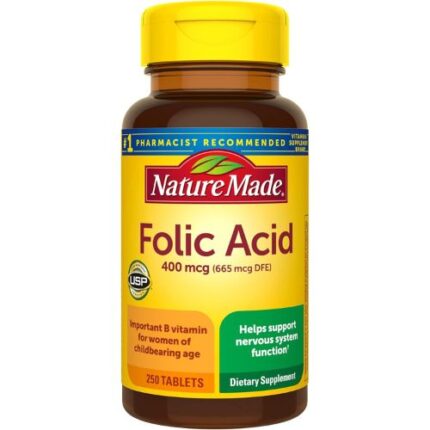 Nature Made Folic Acid 400 mcg 250 Tablets
