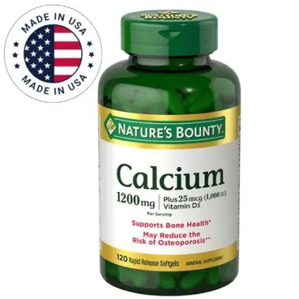 Nature’s Bounty Calcium 1200 mg With Vitamin D3 120 Softgels