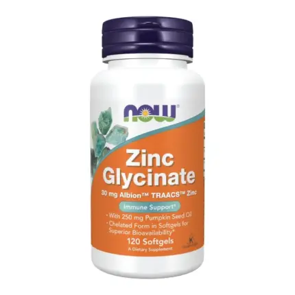 Now Foods Zinc Glycinate 120 Softgels