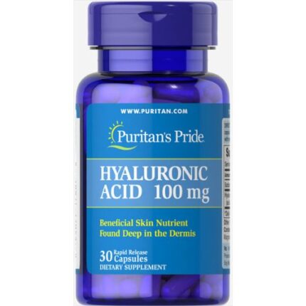 Puritans Pride, Hyaluronic Acid 100 mg 30 Capsules