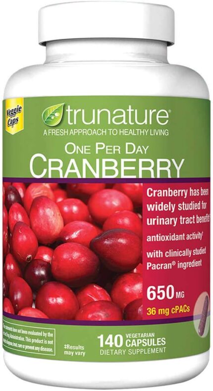 trunature Cranberry 650 mg, 140 Vegetarian Capsules 2 Pack