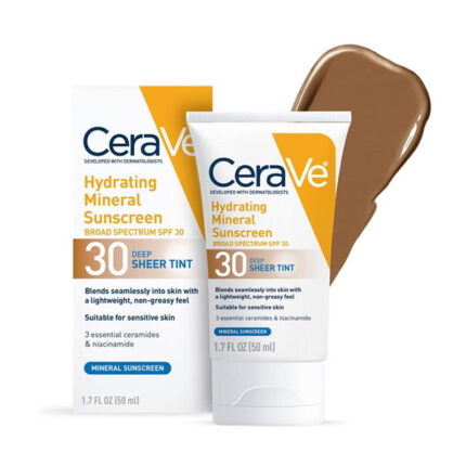 CeraVe Hydrating Mineral Sunscreen SPF 30 Deep Sheer Tint 50ml