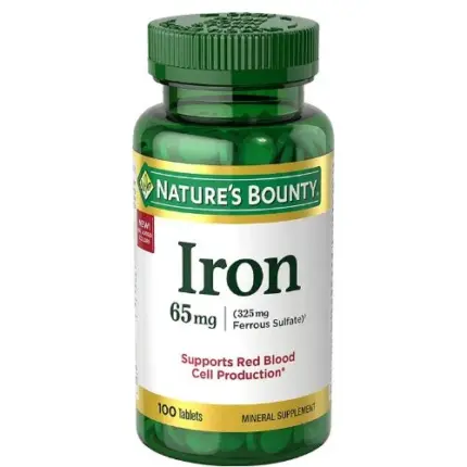 Nature’s Bounty Iron 65 Mg 100 Tablets