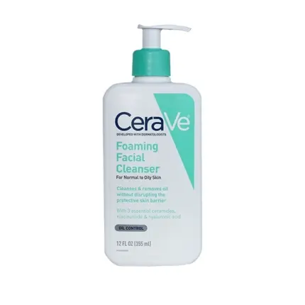 Cerave Foaming Facial Cleanser For Normal to Oily Skin 355ml