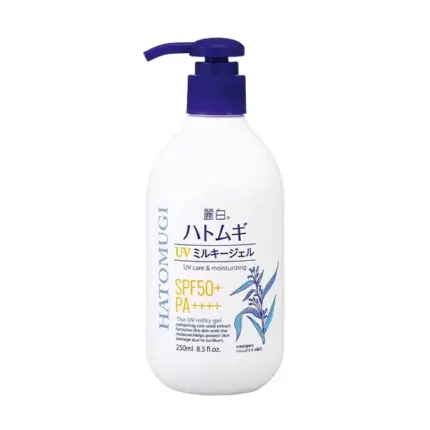 Hatomugi UV Care & Moisturizing Milky Gel SPF 50+ PA 250ml