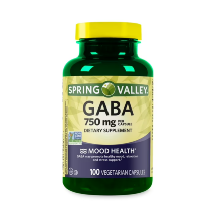 Spring Valley GABA Dietary Supplement 750mg 100 Capsules
