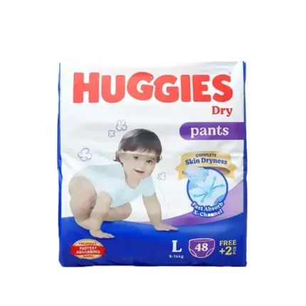 Huggies Dry Large Pant Diaper 9-14Kg - 48 Pcs (Malaysia)