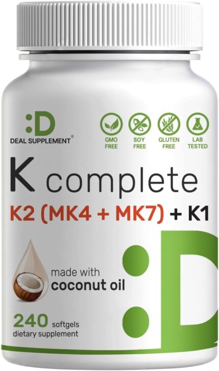 Deal Supplement K Complete K1+ Mk4+ Mk7 240 Capsules