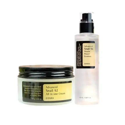 Cosrx Advance Snail Mucin Power Essence & All In One Cream 100g Combo