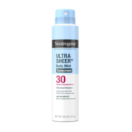 Neutrogena Ultra Sheer Body Mist Sunscreen Spray Broad Spectrum SPF 30  141g