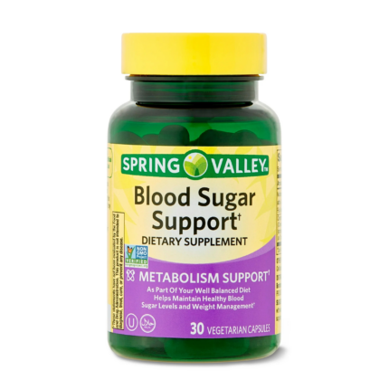 Spring Valley Blood Sugar Support Dietary Supplement 30 Vegetarian Capsules