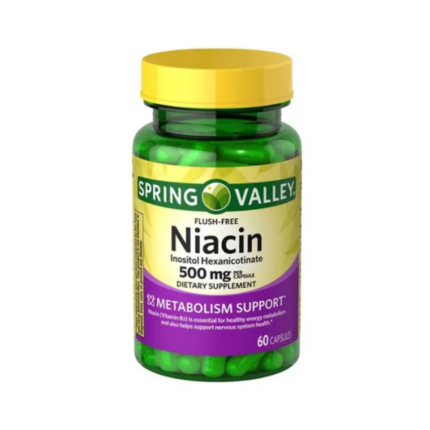 Spring Valley Niacin 500mg 60 Capsules