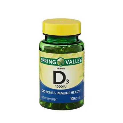 Spring Valley Vitamin D3 1000 IU Bone & Immune Health 100 Softgels