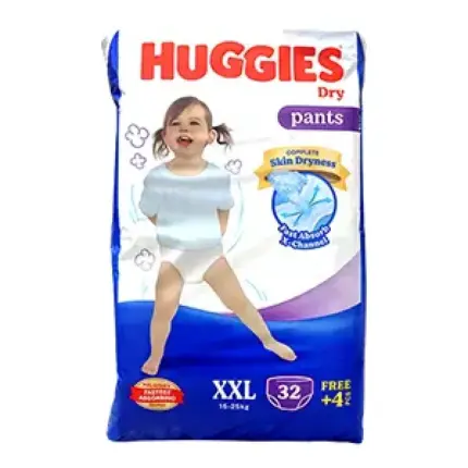 Huggies Dry XXL Pant Diaper 15-25Kg - 34 Pcs (Malaysia)