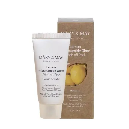 Mary & May Vegan Lemon Niacinamide Glow Wash off Pack 30g
