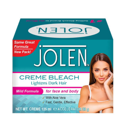 Jolen Crème Bleach Mild Formula For Face & Body (Creme 125ml, Accelerator 30gm)