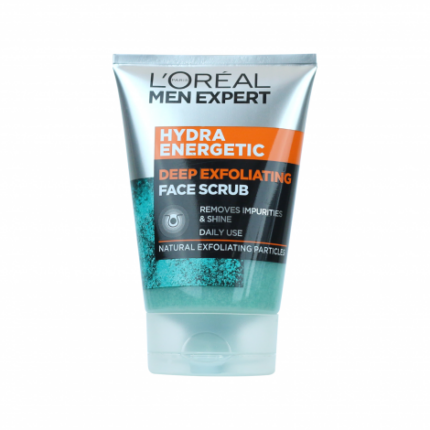 Loreal Men Expert Hydra Energetic Deep Exfoliating Face Scrub 100ml for men's skin