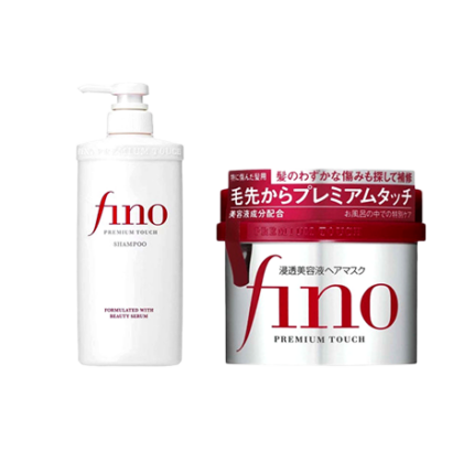Fino Premium Touch Hair Shampoo 550ml & Fino Premium Touch Hair Mask 230g Combo