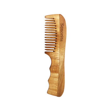 Senorita Luxury Neem Wood Hair Comb for healthy scalp and anti-static hair care