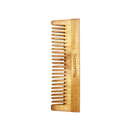 Senorita Luxury Big Neem Wood Hair Comb for thick hair detangling