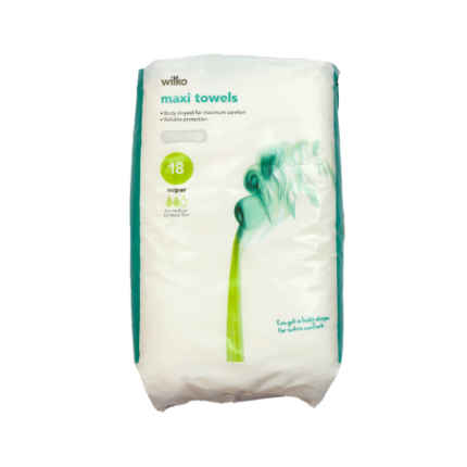 Imported health products BD || Wilko Maxi Pads 18 Pack