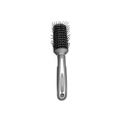Technic Hair Brush Gray with ergonomic handle and flexible bristles for professional hair detangling.