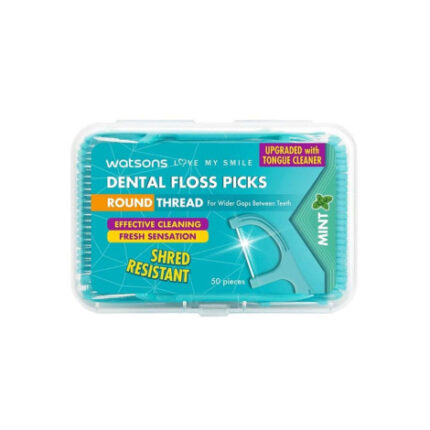 Watsons Floss Picks Round Thread Toothpick Mint 50pcs