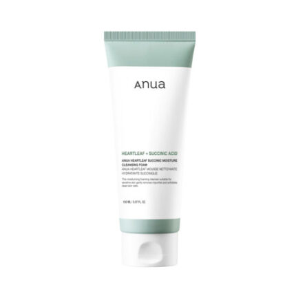 Anua Heartleaf Succinic Cleansing Foam 150ml for Acne and Sensitive Skin