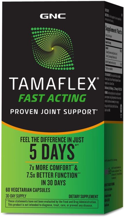 TamaFlex Fast Acting Proven Joint Support 60 Capsules 30 Servings