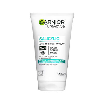 Garnier Pure Active Salicylic Anti-Imperfection Clay 3in1 Wash Scrub Mask 150ml