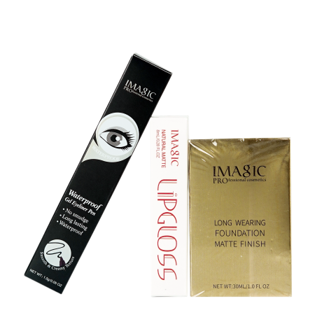 Matte Finish Foundation BD || magic Long Wearing Foundation Matte Finish - 1393 SOFT IVORY & Imagic Natural Matte Lipgloss - 13