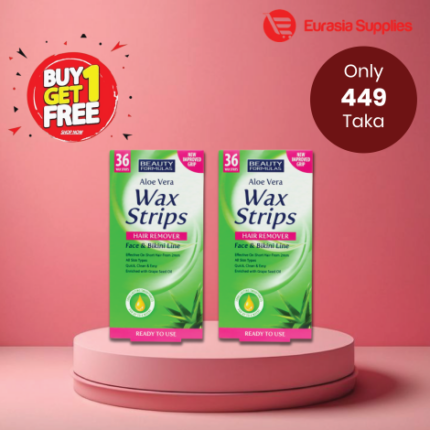 Buy Beauty Formulas Aloe Vera Wax Strips x 36 - Face & Bikini Line Hair Removal Get One Free