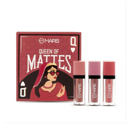 Mars Queen Of Mattes Lipstick Set- 03 Peaches And Nudes